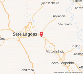 Map of Prudente de Morais, Minas Gerais