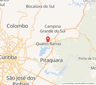 Map of Quatro Barras, Paraná