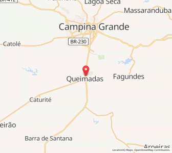 Map of Queimadas, Paraíba
