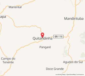 Map of Quitandinha, Paraná
