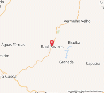 Map of Raul Soares, Minas Gerais