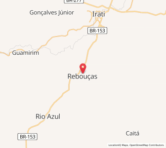 Map of Rebouças, Paraná