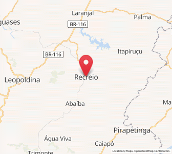 Map of Recreio, Minas Gerais
