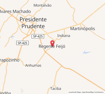 Map of Regente Feijó, São Paulo