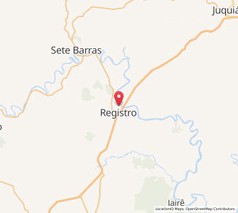 Map of Registro, São Paulo