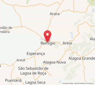 Map of Remígio, Paraíba