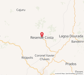 Map of Resende Costa, Minas Gerais