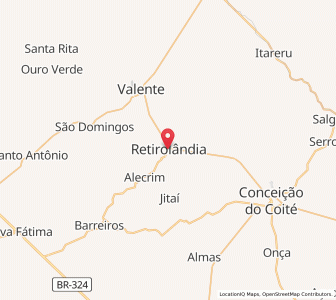 Map of Retirolândia, Bahia