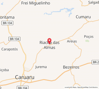 Map of Riacho das Almas, Pernambuco