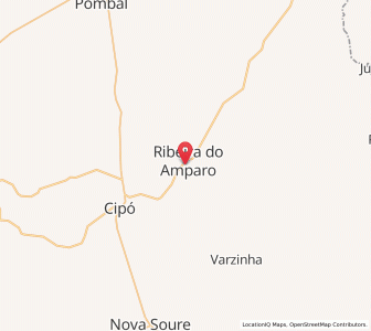 Map of Ribeira do Amparo, Bahia