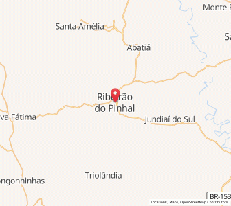 Map of Ribeirão do Pinhal, Paraná
