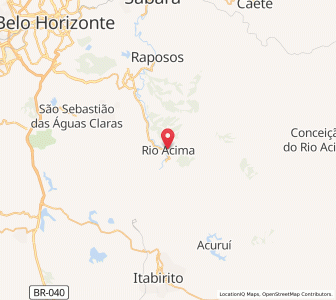 Map of Rio Acima, Minas Gerais