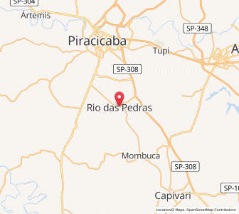 Map of Rio das Pedras, São Paulo