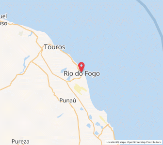 Map of Rio do Fogo, Rio Grande do Norte