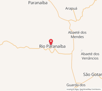 Map of Rio Paranaíba, Minas Gerais
