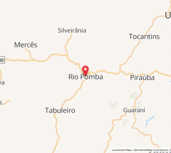 Map of Rio Pomba, Minas Gerais