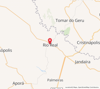 Map of Rio Real, Bahia