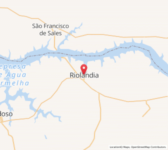 Map of Riolândia, São Paulo