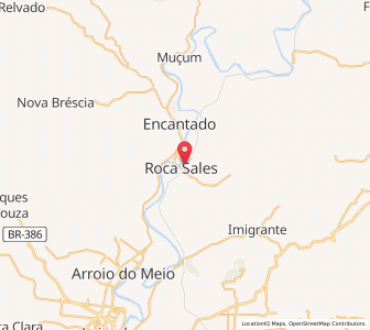 Map of Roca Sales, Rio Grande do Sul