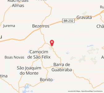 Map of Sairé, Pernambuco