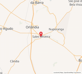 Map of Sales Oliveira, São Paulo
