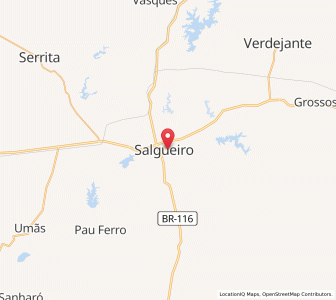 Map of Salgueiro, Pernambuco