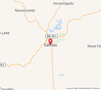 Map of Salinas, Minas Gerais