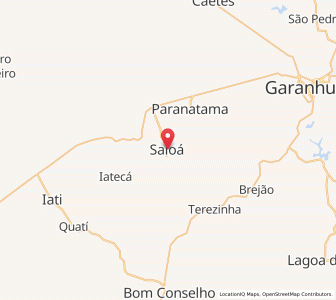 Map of Saloá, Pernambuco