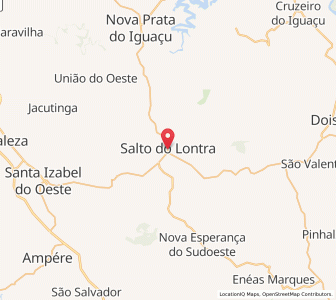Map of Salto do Lontra, Paraná
