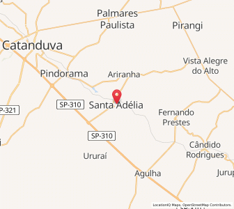 Map of Santa Adélia, São Paulo