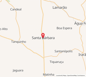 Map of Santa Bárbara, Bahia