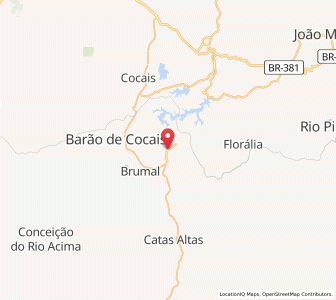Map of Santa Bárbara, Minas Gerais