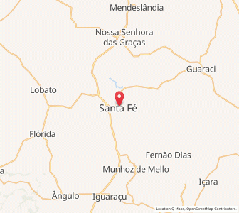 Map of Santa Fé, Paraná