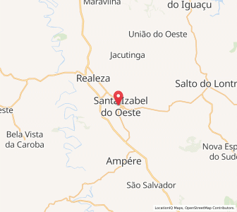 Map of Santa Izabel do Oeste, Paraná
