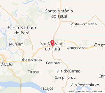 Map of Santa Izabel do Pará, Pará