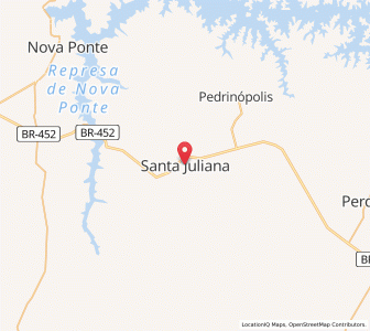 Map of Santa Juliana, Minas Gerais