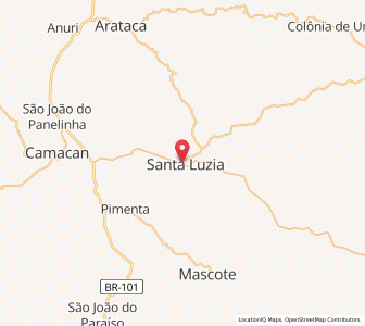 Map of Santa Luzia, Bahia