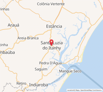 Map of Santa Luzia do Itanhy, Sergipe