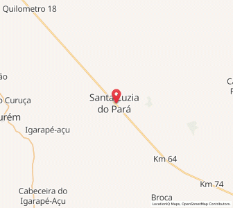 Map of Santa Luzia do Pará, Pará