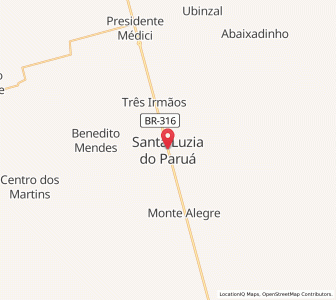 Map of Santa Luzia do Paruá, Maranhão