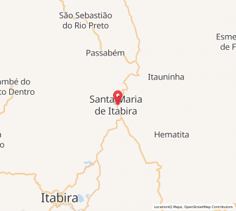 Map of Santa Maria de Itabira, Minas Gerais