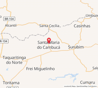 Map of Santa Maria do Cambucá, Pernambuco