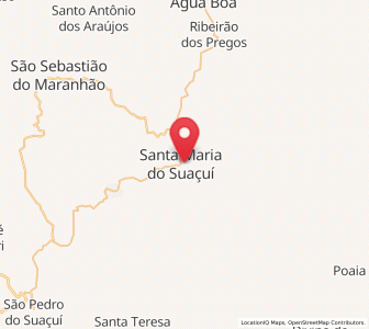 Map of Santa Maria do Suaçuí, Minas Gerais