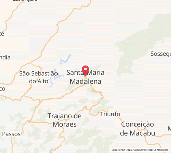 Map of Santa Maria Madalena, Rio de Janeiro
