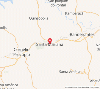 Map of Santa Mariana, Paraná