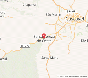 Map of Santa Tereza do Oeste, Paraná