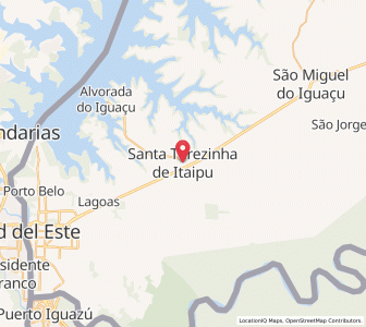 Map of Santa Terezinha de Itaipu, Paraná