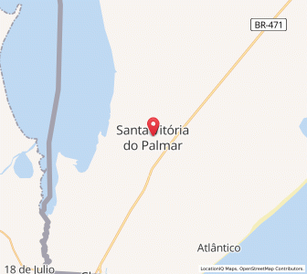 Map of Santa Vitória do Palmar, Rio Grande do Sul