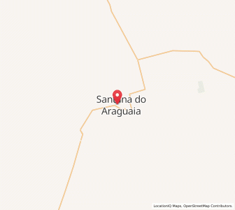 Map of Santana do Araguaia, Pará
