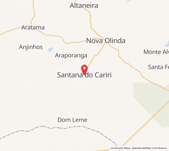 Map of Santana do Cariri, Ceará